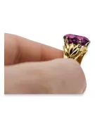 Joyería vintage Anillo Amethyst Oro amarillo de 8 quilates vrc029x-am Art Deco Joyería de la URSS, estilo ruso